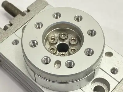 USED SMC PNEUMATIC ROTARY ACTUATOR TABLE 0-190 DEGREES