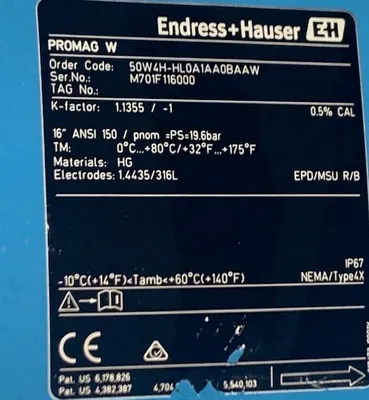 NEW ENDRESS + HAUSER 50W4H-HL0A1AA0BAAW PROMAG W