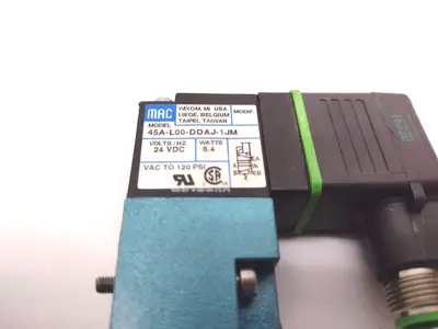 45A-L00-DDAJ-1JM | Mac Valves  24VDC Solenoid Valve with MURR 7000-42081 Connector - New Other