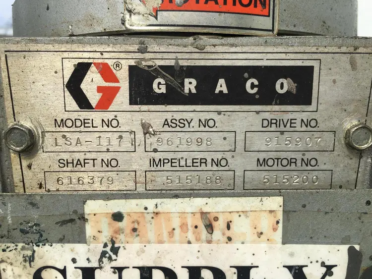 Used 1988 GRACO GRACO R00-232 60-GALLON S/S TANK Mixers Ohio US | Portage Packaging Systems, Inc. #394258