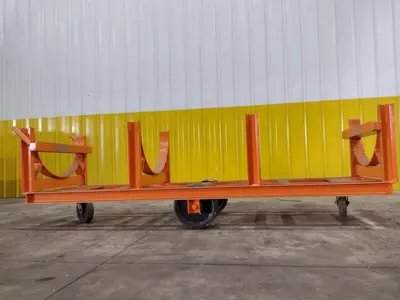 (2) 84" X 28" HEAVY DUTY PIPE TOW CARTS: STOCK #23689