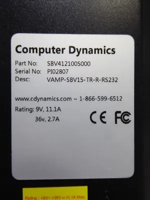 Computer Dynamics SBV412100S000 15" LCD Screen VAMP-SBV15-TR-R-RS232 New