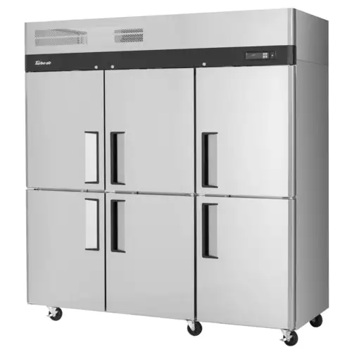 Turbo Air M3F72-6-N 77 3/4" M3 Series Three Section Reach In Freezer, (6) Left/Right Hinge Solid Doors, 115v