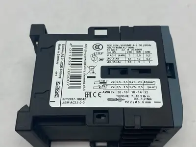 3RT2017-1BB42 | Siemens  SIRIUS Power Contactor 3-Pole - Used