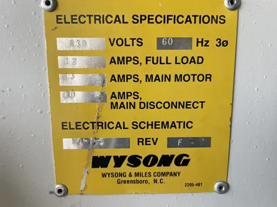 WYSONG 1072-CNC SHEARS, POWER SQUARING (Gauges) | Wheeler Machinery Sales (6)