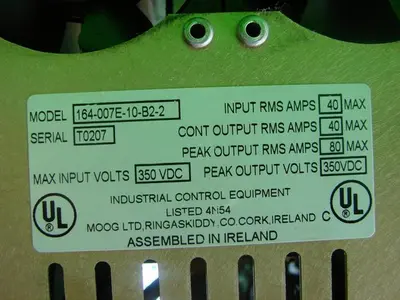 USED MOOG 164-007E-10-B2-2