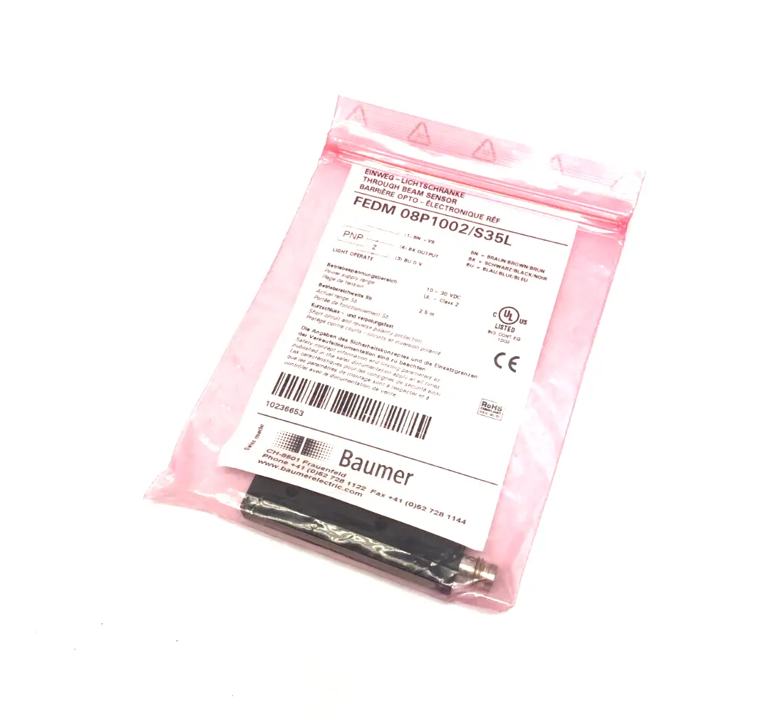 New | in-Stock Baumer Through-Beam Sensor 3-Pin M8 10-30VDC Photoelectric Sensors Michigan US | Maverick Industrial Sales #1489884