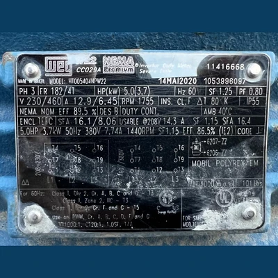 USED WEG HT005404NPW22
