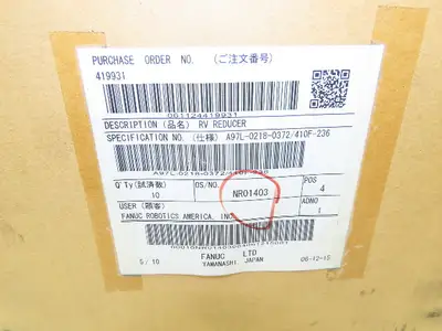 Nabtesco Fanuc A97L-0218-0372/410F-236 Vigo Drive Reduction Gear RV-410F-236.37