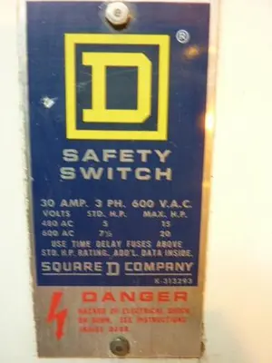 USED SQUARE D H-361