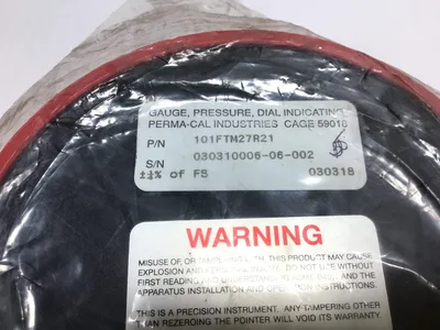 Perma-Cal 101FTM27R21 High Performance Pressure Test Gauges