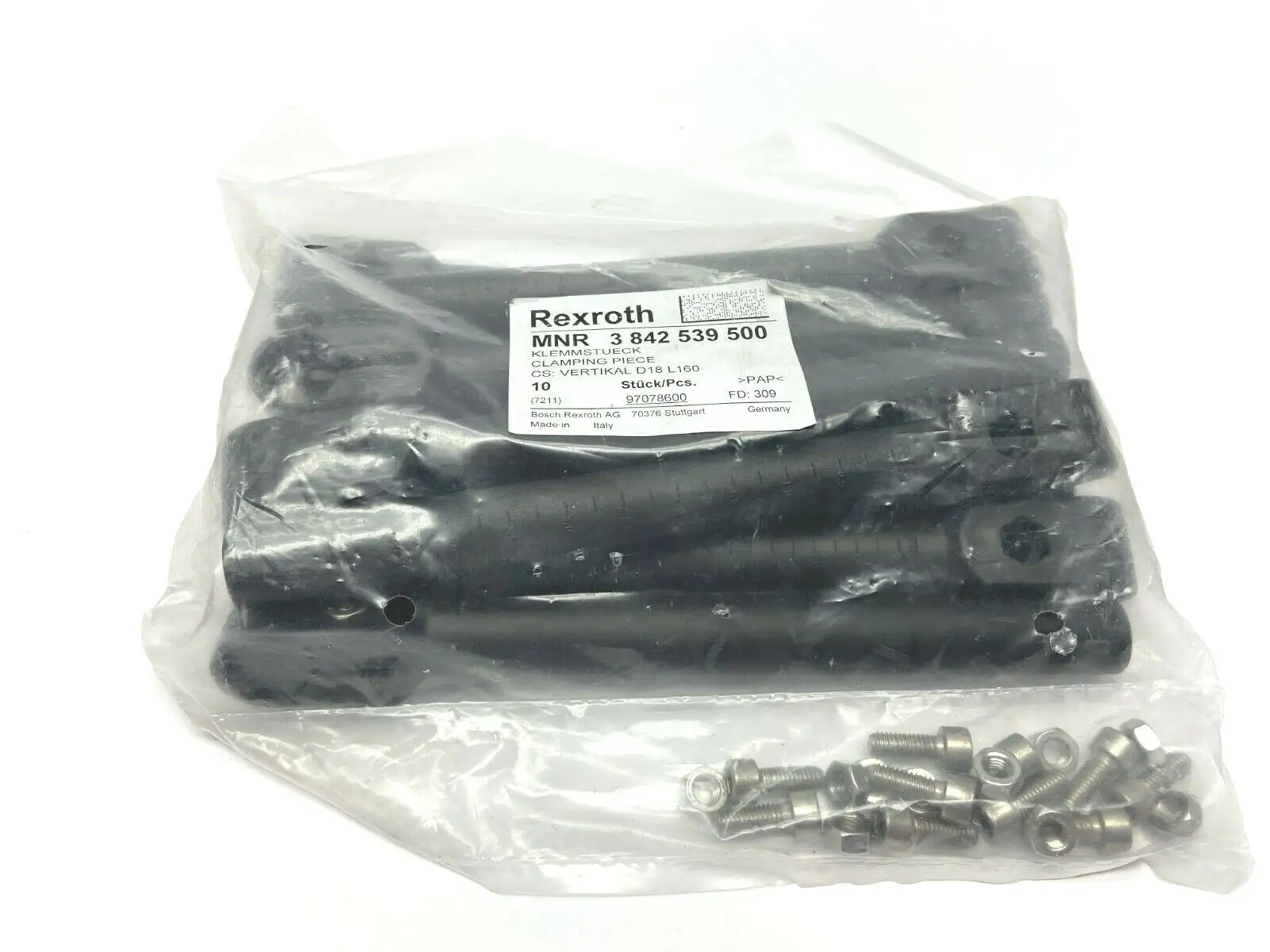 3 842 539 500 | Rexroth 3842539500 Vertical Clamping Rod D18 L160 BAG OF 10 - New