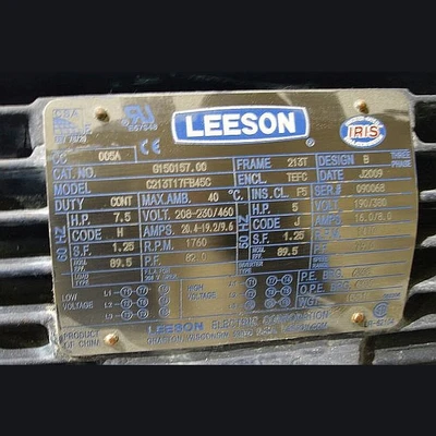 Leeson 7.5 HP Motor