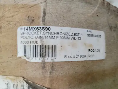 14 mm Pitch, 90 mm Belt Width, Belt Sprocket 4030