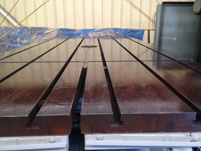 72" x 156" Cross Sliding Rotary Table, Power, 72" Travel, 9-1/2"H, (6) T-Slots