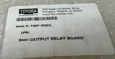 NEW TOYODA TAP-3001 OUTPUT RELAY BOARD TAP300I
