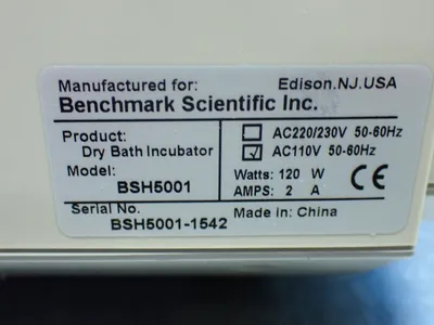 New | in-Stock BENCHMARK SCIENTIFIC BSH5001 Incubators Ohio US | HGR 24 #755299