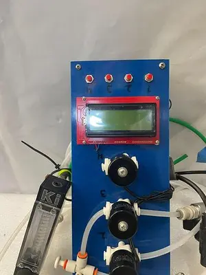 PNEUMATIC ACTUATOR WITH FLOW SWITCH, DIGITAL READOUT, ECOTECH VALVE AND KEY INST