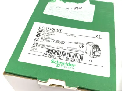 USED SCHNEIDER ELECTRIC IEC CONTACTOR TESYS DECA NONREVERSING 9A 5HP AT 480V