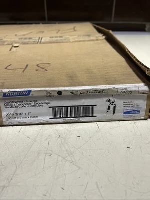 NEW NORTON ABRASIVES 20 x 3/16 x 1