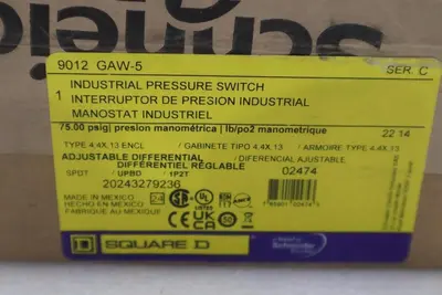 NEW  SQUARE D 9012 GAW-5 SER C PRESSURE SWITCH STOCK GF466A