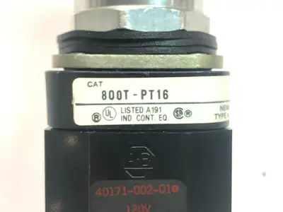 800T-PT16 | Allen Bradley  Series T Push Button Switch NEMA Type 4,13 Red Cap 120V - Used