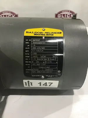 Baldor Reliance VM3554T 1.5HP 3-Phase Industrial Efficient Motor 1755RPM