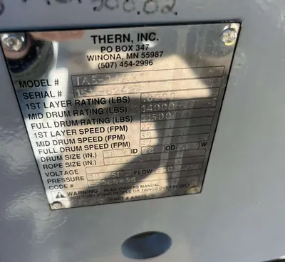 Used THERN TA5-24AX1 Winches Saskatchewan CA | Certified Sales and Rentals #1637867