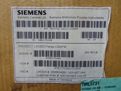 Siemens 7ML5731-1AG12-1CA0Z SITRANS LVS 200 Vibrating Level Switch 457mm New NIB