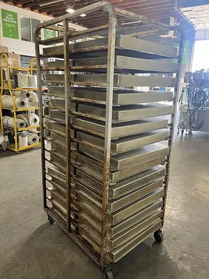 Roll-In Double Oven Rack with Pans