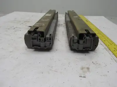 ENTRETEC MB2,5/6,4G DIN Rail W/45+ Terminal Blocks W/12-1/2" Lot of 2