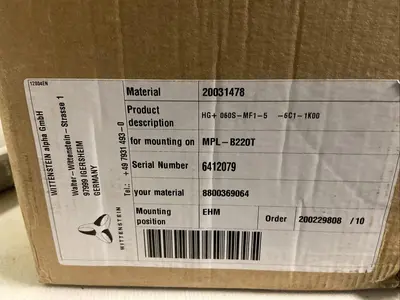 Used WITTENSTEIN HG+060S-MF1-5-6C1-1K00 Industrial Controls | Surplus Asset Holdings #1220288
