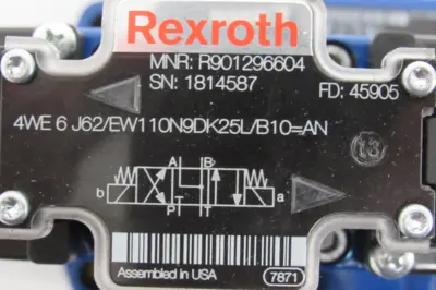 NEW REXROTH R901406188 VALVE H4WEH25J67/6EW110N9E R900481621 R901296604