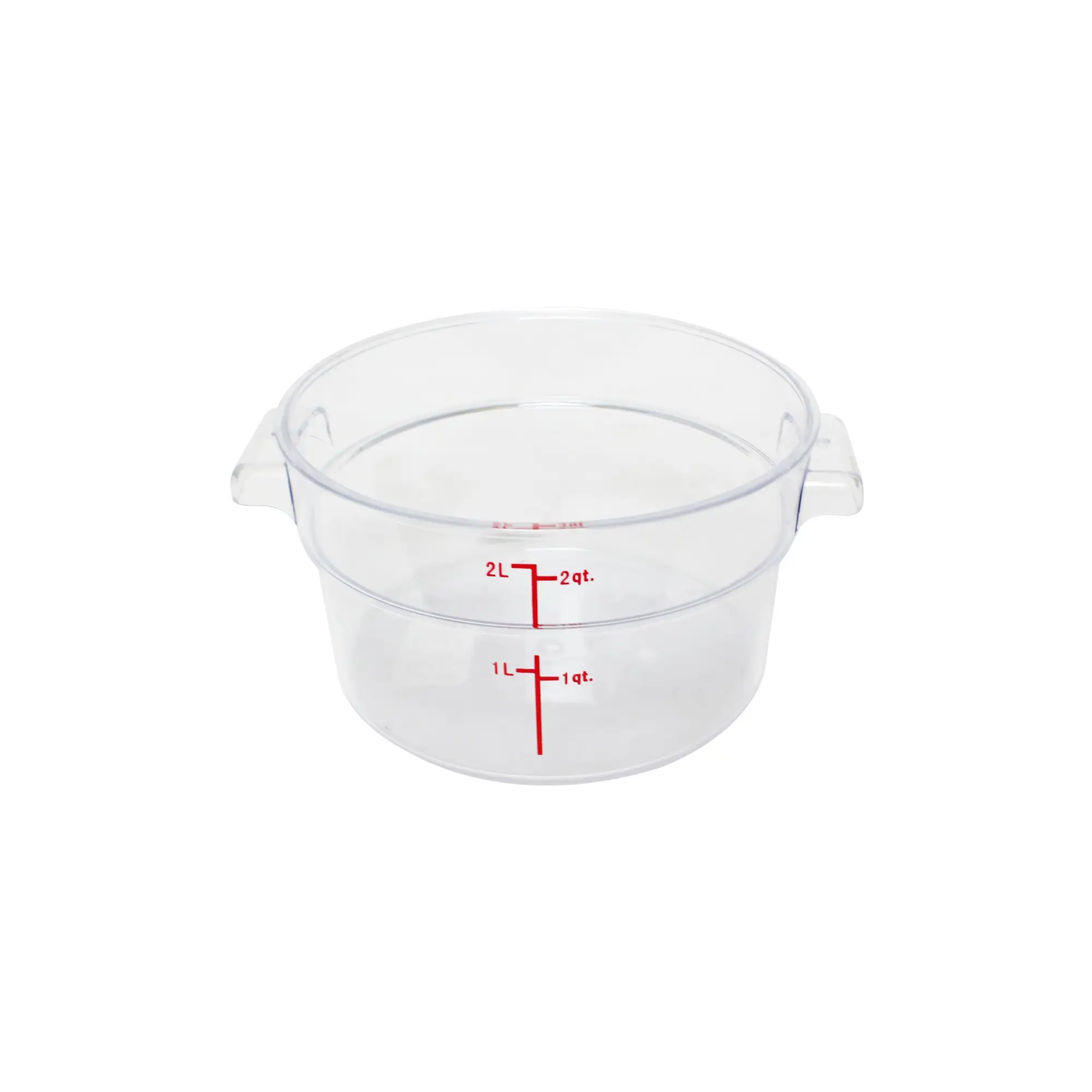 Thunder Group PLRFT302PC 2 qt Round Food Storage Container - Polycarbonate, Clear - 12, (each)