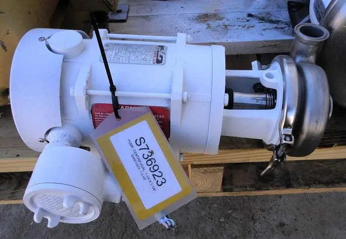 Pump, Centrif., 2 HP, 1-1/4 X 1-1/4", Sanitary (2) #S736923