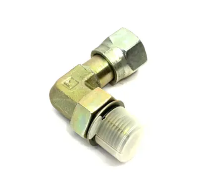 USED PARKER SEAL-LOK ORFS 90° SWIVEL ELBOW FITTING 1/2" TO 3/4"-16 UNF