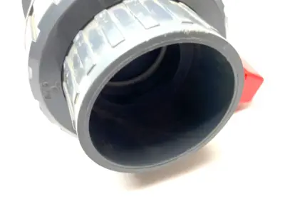 USED SHYOULI PVC DN65 DOUBLE UNION BALL VALVE 3"