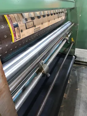 66″ x 85″ Staley 2 color Rotary Die Cutter with Slotting section
