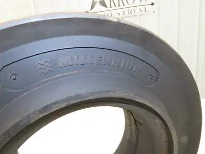 Millenium 4.00X8 Forklift Tire Resilient Solid Solver Black