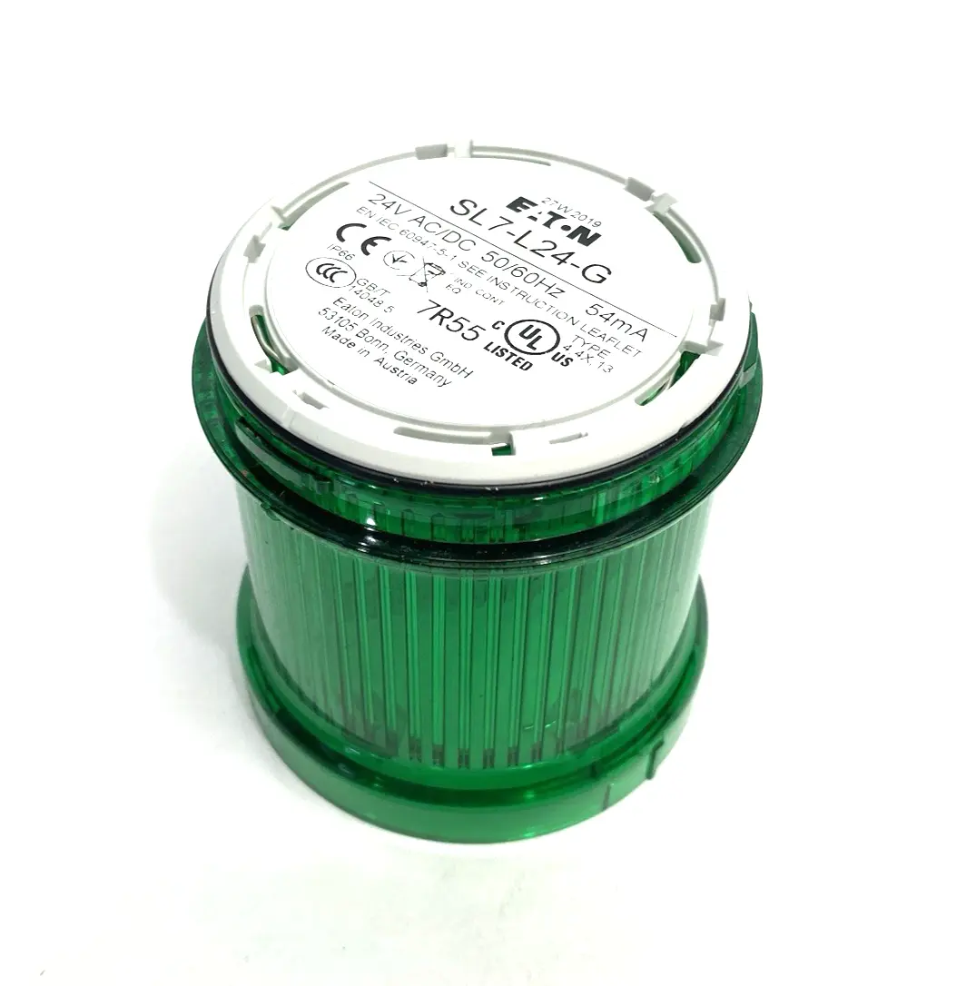 USED EATON STACKLIGHT MODULE 70MM, CONTINUOUS LED, GREEN, 24VAC/DC