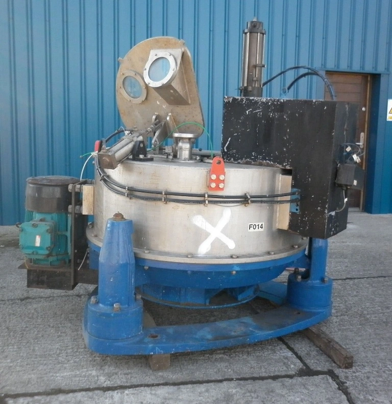 Broadbent type 46A 47 x 16 perforate basket centrifuge, 316SS.