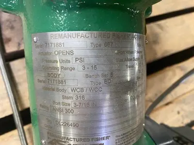 Used FISHER CONTROL VALVE Pump & Valve Parts Pennsylvania US | Global Equipment International, LLC #1345021