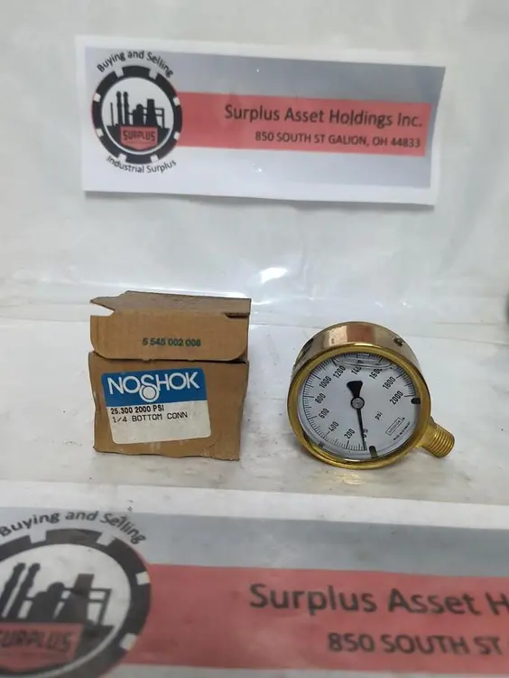 New | in-Stock NOSHOK 25.300 2000 Universal Pressure Meters Ohio US | Surplus Asset Holdings #1403167