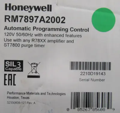 NEW HONEYWELL RM7897A2002 BURNER CONTROL UNIT
