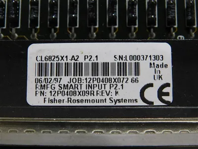 Fisher Rosemount CL6825X1-A2 Provox Smart Device Input 12P0408X09R Rev. K Used