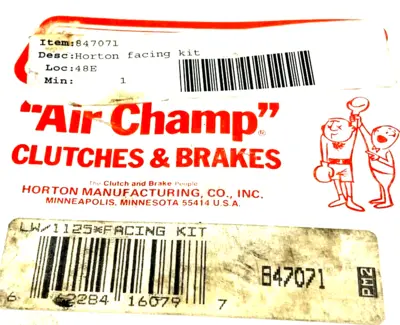 NEW HORTON MFG. 847071 FACING KIT