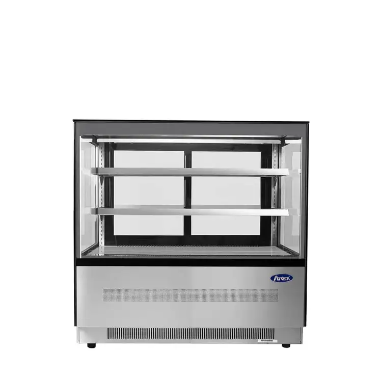 New | in-Stock Atosa New Atosa RDCS-48 Floor Model Refrigerated Display Square, 48" Display Refrigerators Illinois US | Falcon Restaurant Supply #1375245