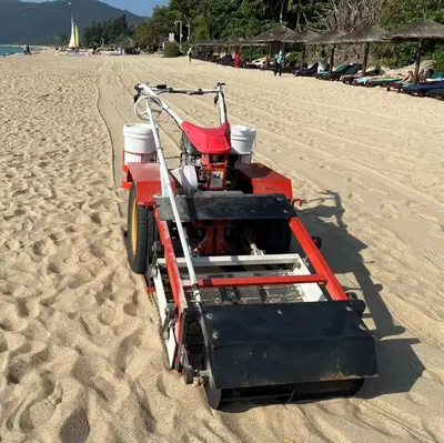 NEW Hand-propelled Beach sweeper beach sweeper stone garbage cleaning Beach sweeper
