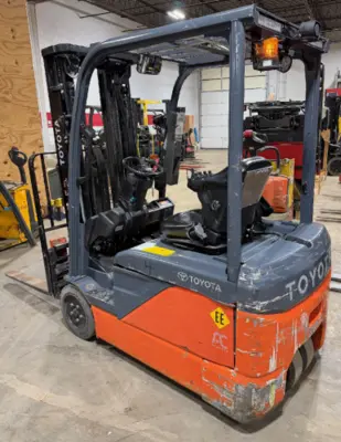 Used 2022 TOYOTA 8FBE20U 3-Wheel Sit down Electric Counterbalance Forklifts Pennsylvania US | National Lift Equipment #1382509