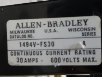 USED ALLEN BRADLEY 1494V-DS30 SER A